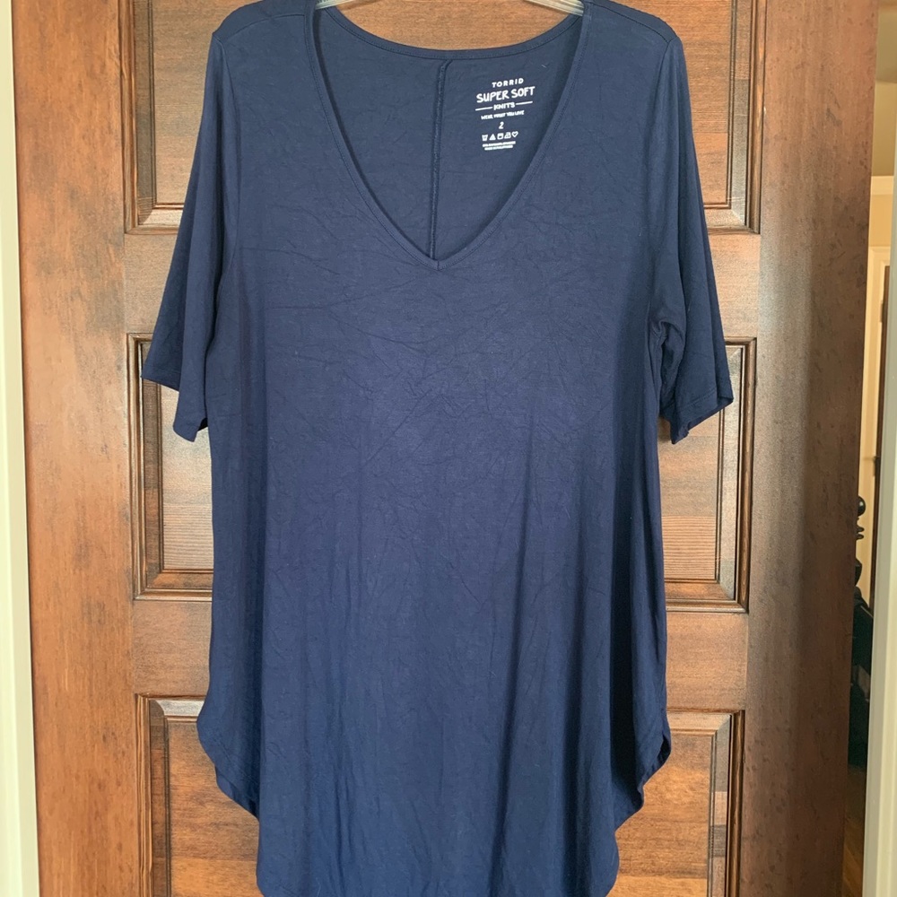Navy blue tunic top